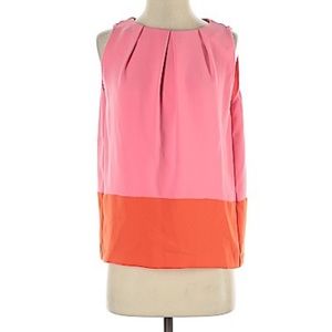 NWOT Ann Taylor Loft Sleeveless Shirt Pink Orange